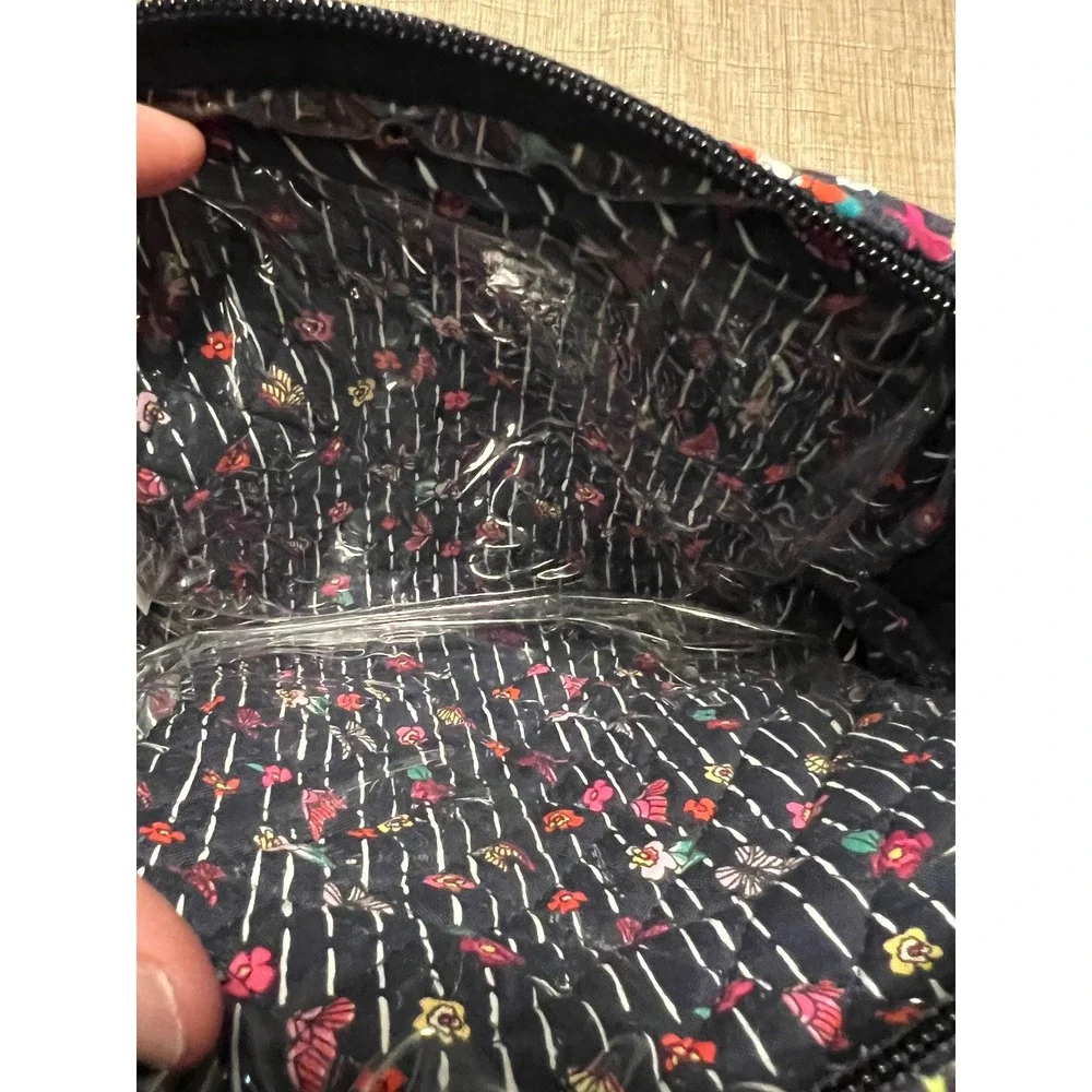 Vera Bradley Quilted Floral Itsy Ditsy Cosmetic Bag Makeup Pouch Travel Case